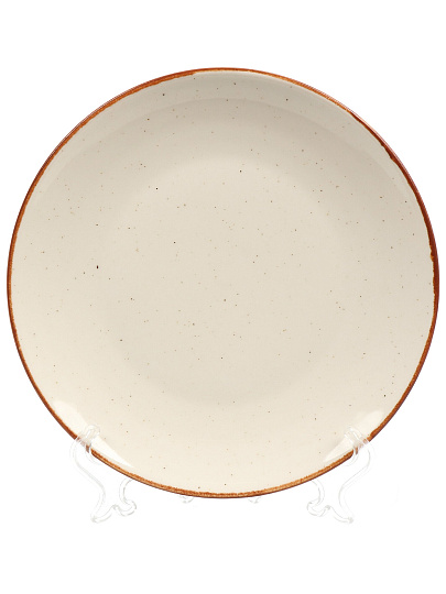 Тарелка десертная, фарфор, 21 см, Теплый песок, Daniks, 15ТП21006