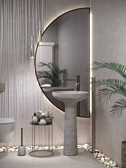 Ерш для туалета Zenfort, Granite, напольный, 37.5x11x11, керамика, 106669