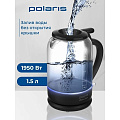 Чайник электрический Polaris, PWK 1753CGL, черный, 1.5 л, 1800 Вт, скрытый нагревательный элемент, стекло - фото 10