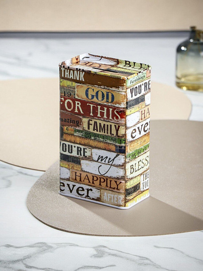 Копилка Стиль, 9х6х16 см, металл, Y4-9075, в ассортименте