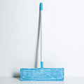 Швабра плоская, микрофибра, 43х13 см, голубая, телескопическая ручка, Grifon, 910-064 - фото 5