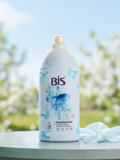 Кондиционер для белья BIS, 1.7 л, Весенняя прохлада, концентрат