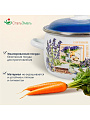 Кастрюля эмалированная сталь, 5.5 л, крышка сталь, сферический, СтальЭмаль, Горная лаванда, 6RC221M, индукция - фото 3