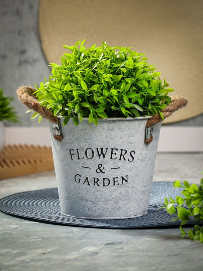 Кашпо Флауэрс, 12х15 см, металл, декоративное, Y4-5498