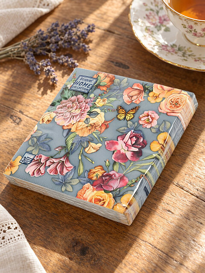 Салфетки бумажные Home Collection Classic, Красивые цветы, 20 шт, 3 слоя, 33х33 см, 25333