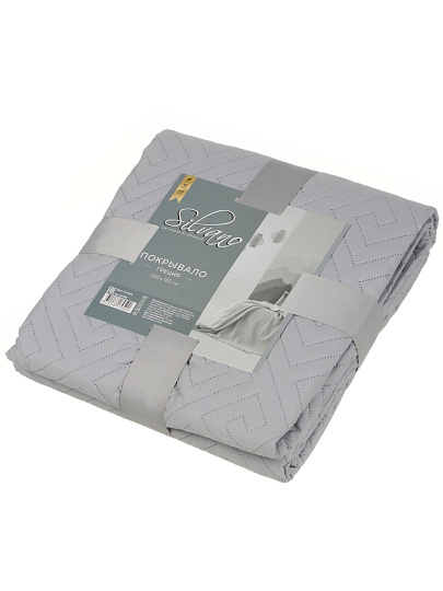 Покрывало 2-сп, 200х180 см, 100%пэ, стеган, Silvano, Ультрасоник Греция, лил