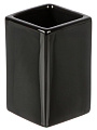 Стакан для зубных щеток, 7х7х11 см, керамика, черный глянец, Y4-9862 - фото 3