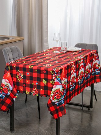 Скатерть 150х180 см, 100% полиэстер, Гномики, A170091