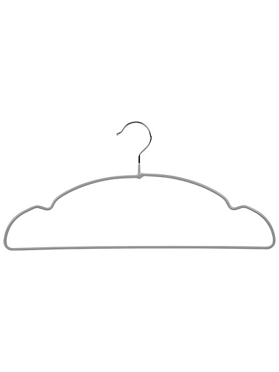 Вешалки-плечики для одежды, 40 см, металл, ПВХ, 10 шт, серые, Рыжий кот, 107916