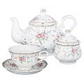 Набор чайный фарфор, 14 предметов, на 6 персон, 250 мл, Millimi, Ланжэ, 821-045, подарочная упаковка
