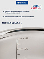 Ковш нержавеющая сталь, 1.8 л, крышка стекло, ручка нержавеющая сталь, индукция, Daniks, Карлин, GS-01332G-16S - фото 4