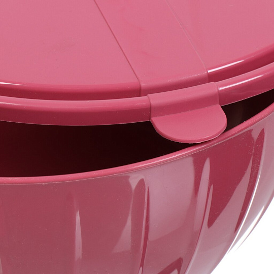 Салатник пластик, круглый, 3 шт, 5, 2.8, 1.7 л, с крышкой, Vanilla, Sugar&amp;Spice, SE187112054, брусника