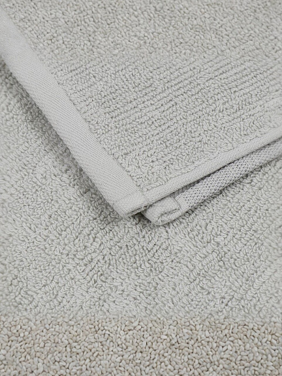 Полотенце банное 50х90 см, 100% хлопок, 500 г/м2, Перо, Barkas, серое, Узбекистан