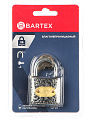 Замок навесной BARTEX чугунный 38мм Влагонепроницаемый, блистер, 3 ключа, 504660 - фото 4