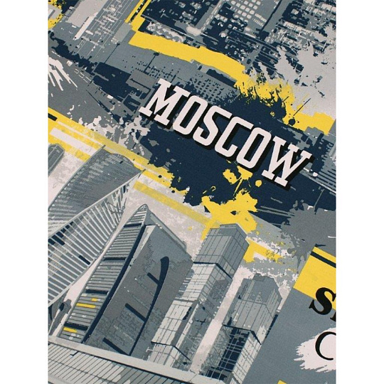 Постельное белье 2-спальное, простыня 215х220 см, 2 наволочки 70х70 см, пододеяльник 175х215 см, Bravo, поплин, коллекция Big City, 4664-1+4664а-1