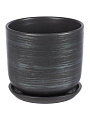 Горшок керамика, 2.6 л, 18х18.5 см, графит, Галактика №4, 008836 - фото 4