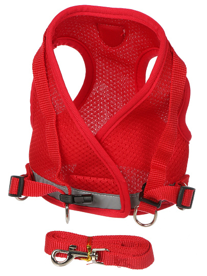 Поводок со шлейкой-жилеткой, размер L, в ассортименте, Y4-11386