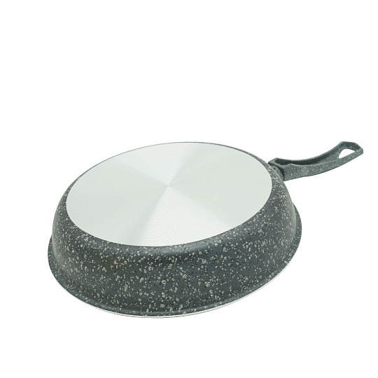 Сковорода алюминий, 24 см, антипригарное покрытие, Vari, Романтика Венеции, серый гранит, GIG17124