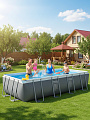 Бассейн каркасный Bestway, 549х274х122 см, Power Steel Rectangular, 56465, фильтр-насос, лестница, тент, 14812 л - фото 7