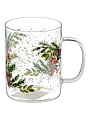 Кружка стекло, 400 мл, Еловая ветвь, 8х10 см, Daniks - фото 3