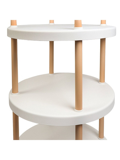 Полка для ванной пластик, напольная, 3 яруса, 48х81.5 см, на колесах, T2020-2548