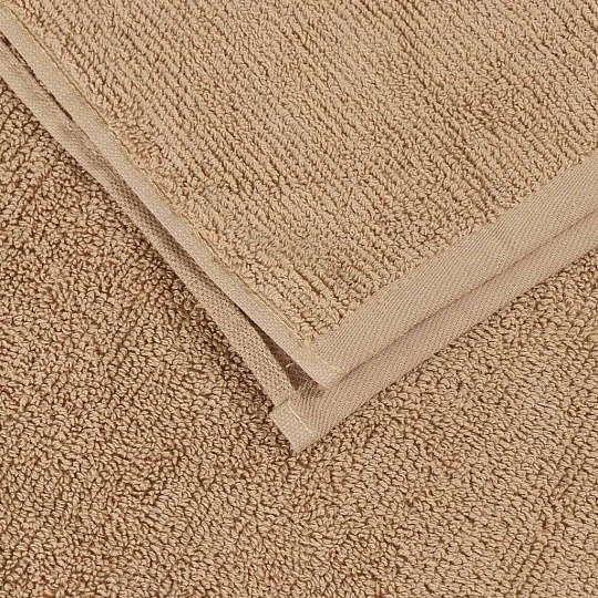 Полотенце банное 50х90 см, 100% хлопок, 500 г/м2, Перо, Barkas, бежевое, Узбекистан