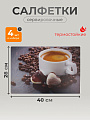 Набор салфеток пластик, 40х28 см, прямоугольный, 4 шт, для стола, Кофе, Y4-9149