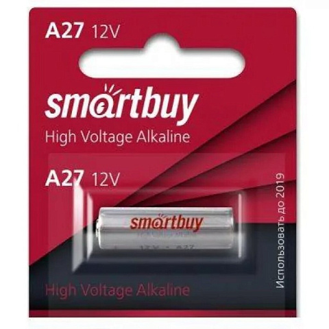 Батарейка Smartbuy, A27 (L828, LR27), Alkaline, алкалиновая, 12 В, блистер, 5 шт, SBBA-27A5B