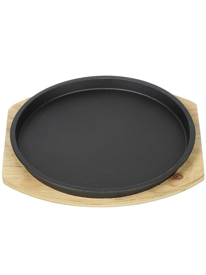 Сковорода чугун, 25.6х2 см, с подставкой, Y4-8876