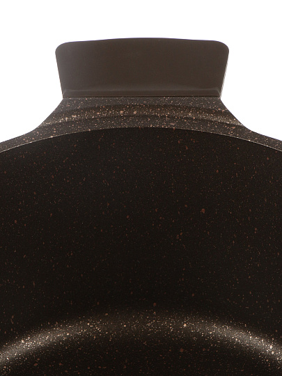 Кастрюля литой алюминий, антиприг, 5.2 л, крышка стекло, Kukmara, Stella, mokko, ксм52а