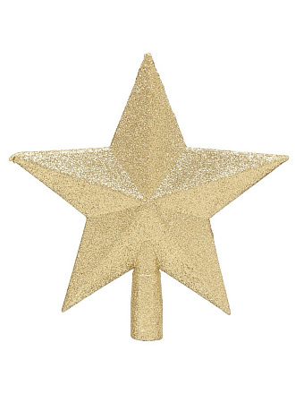 Верхушка на елку Звезда сверкающая, золотая, 20 см, пластик, SYCD18-003G
