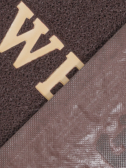 Коврик придверный, 50х80 см, прямоугольный, резина, коричневый, Spongy Welcome, Sunstep, 38-442