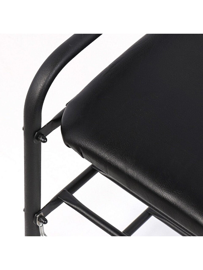 Полка для обуви металл, 3 секции, 50х33х79 см, с сиденьем, черная, Nika, ЭТЛ3-1/Ч