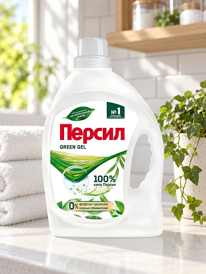 Гель для стирки Персил, 1.95 л, для цветного белья, Green gel