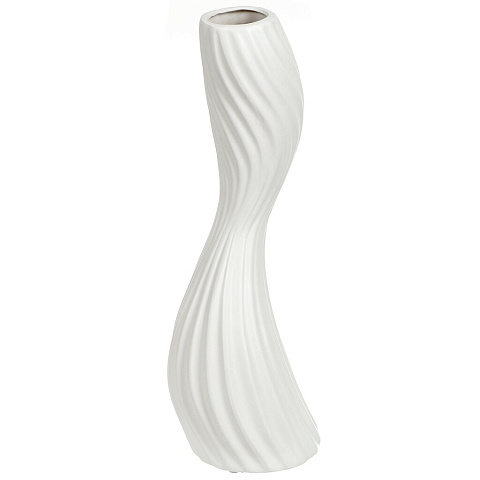 Ваза для сухоцветов керамика, настольная, 39.5х13.5 см, Y4-3771, белая