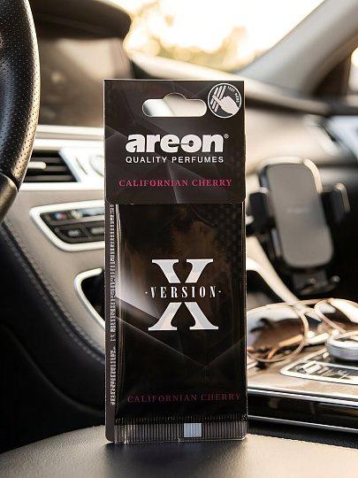Ароматизатор в машину подвесной, сухой, Areon, X-Version Калифорнийская вишня, 704-AXV-008