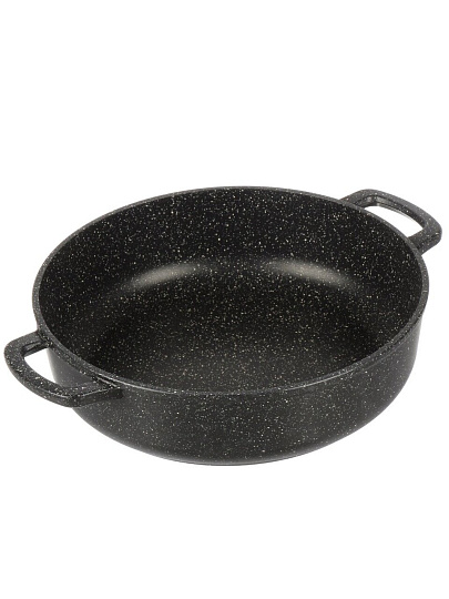 Набор посуды алюминий, антипригарное покрытие, 4 предмета, сковорода 26 см, жаровня 3 л, кастрюля 4 л, крышка стекло, Горница, нУн01аг