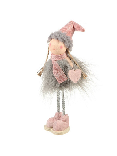 Фигурка декоративная Девочка, 28 см, серо-розовая, Y4-8431
