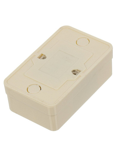 Розетка открытой установки, 2 гнезда, с заземлением, 16 А, ABS пластик, IP20, слоновая кость, UNIVersal, Олимп, Б-О0128