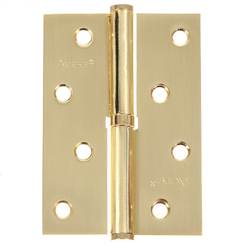 Петля для деревянных дверей, Avers, 100х70х2.5 мм, левая, B-GM_L, с подшипником, матовое золото