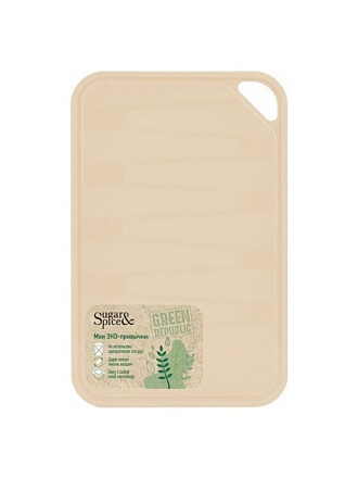 Доска разделочная пластик, 33х24 см, лен, прямоугольная, Sugar&amp;amp;Spice, Green Republic, SE1499GR