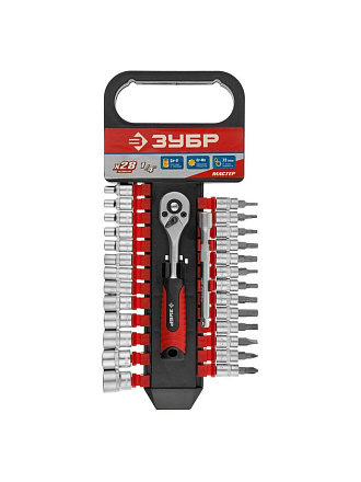 Набор торцевых головок 28 предметов, 1/4