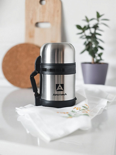 Термос для еды, нержавеющая сталь, 0.6 л, широкая горловина, Арктика, колба нержавеющая сталь, 201-600