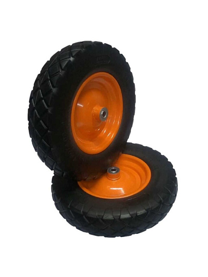 Колесо для тачки полиуретан PU, 4.80/4.00-8, втулка D16 мм, Mawipro