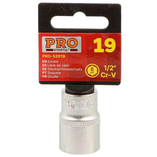 Головка торцевая 6-гранная 1/2&quot;, 19 мм, PRO-52019