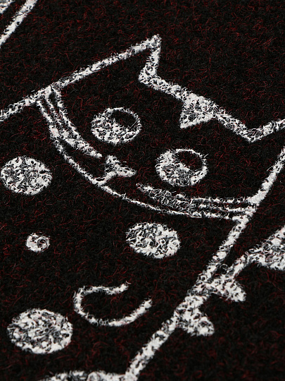 Коврик влаговпитывающий, 50х80 см, прямоугольный, резина, полиэстер, черный, Четыре кота, ComeForte, TCLR/W-1904