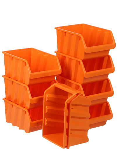 Ящик для метизов, 24.5х17х12.5 см, пластик, Bartex, набор 9 шт