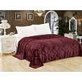 Плед 2-спальный, 180х200 см, велсофт жаккард, 100% полиэстер, Cleo, Парма, вишневый, 180/002-OP - фото 2