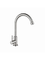 Смеситель для кухни, Gota Rocio, Steel, с картриджем, для одного типа воды, нержавеющая сталь, 100311-GOTA