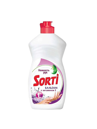 Средство для мытья посуды Sorti, Бальзам с витамином Е, 450 мл